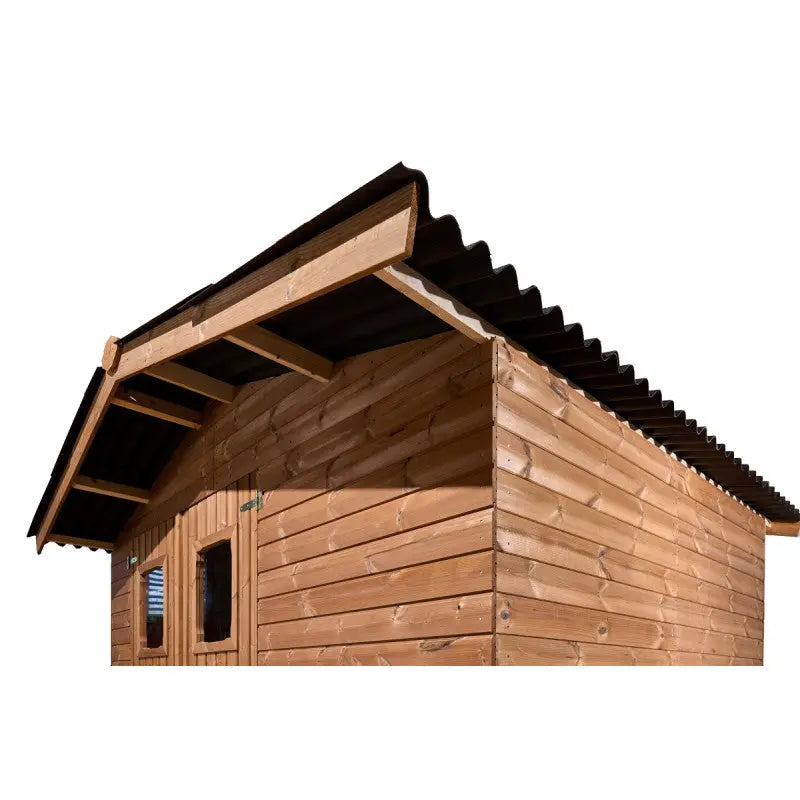 Abri Therma 10,33m² en bois thermo traité et toiture Onduline HABRITA Ma boutique