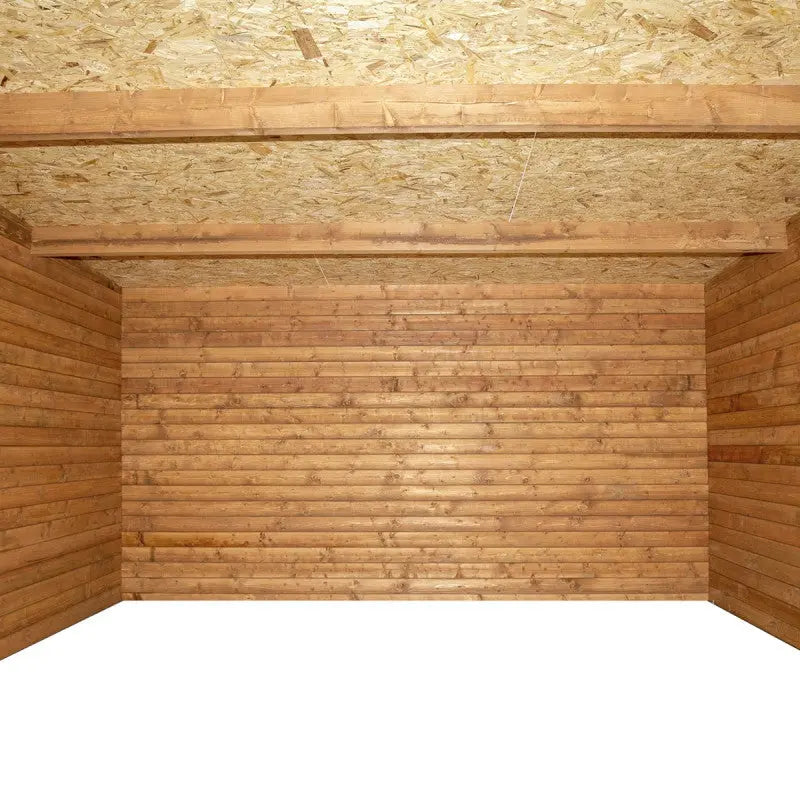 Abri de jardin toit plat 16m² PENTY - madriers 40mm traité - Gardy Shelter Ma boutique