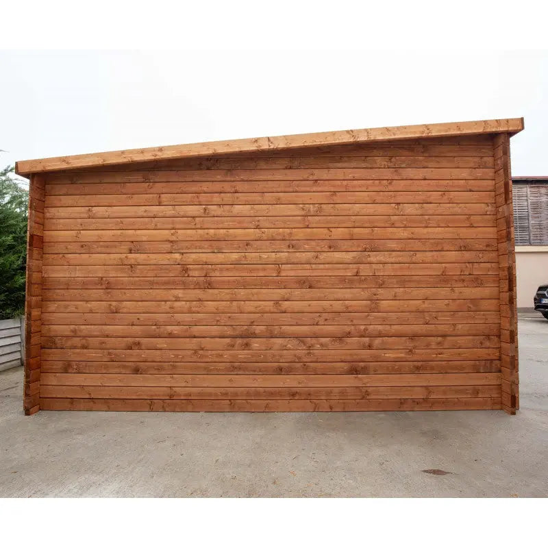 Abri de jardin toit plat 16m² PENTY - madriers 40mm traité - Gardy Shelter Ma boutique