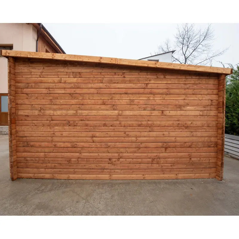 Abri de jardin toit plat 16m² PENTY - madriers 40mm traité - Gardy Shelter Ma boutique