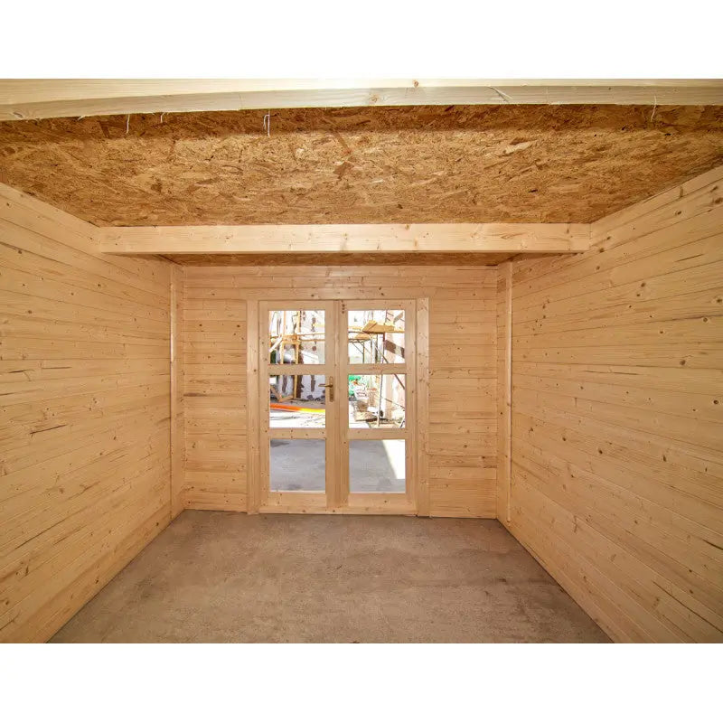 Abri de jardin toit plat 6m² PENTY - madriers 28mm brut - Gardy Shelter Ma boutique