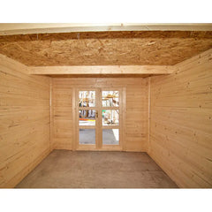 Abri de jardin toit plat 6m² PENTY - madriers 28mm brut - Gardy Shelter Ma boutique