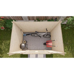 Abri de jardin toit plat 6m² PENTY - madriers 40mm brut - tuiles métalliques - Gardy Shelter Ma boutique