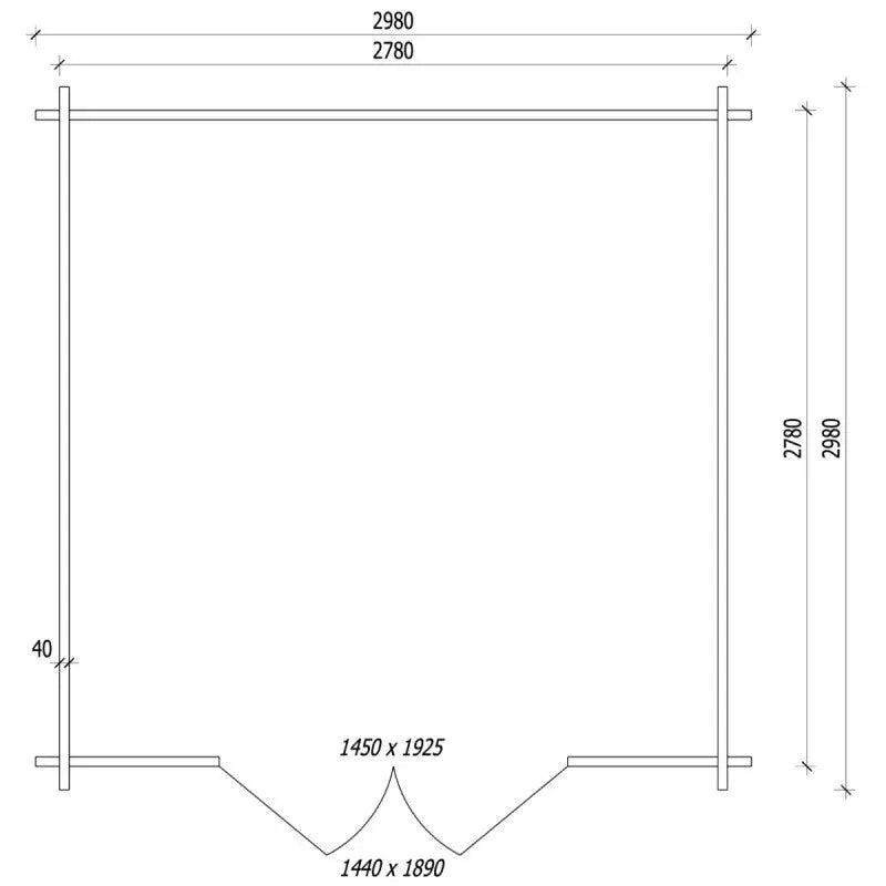 Abri de jardin toit plat 9m² PENTY BIS - madriers 40mm épaisseurs x 140mm hauteur traité - Gardy Shelter Ma boutique