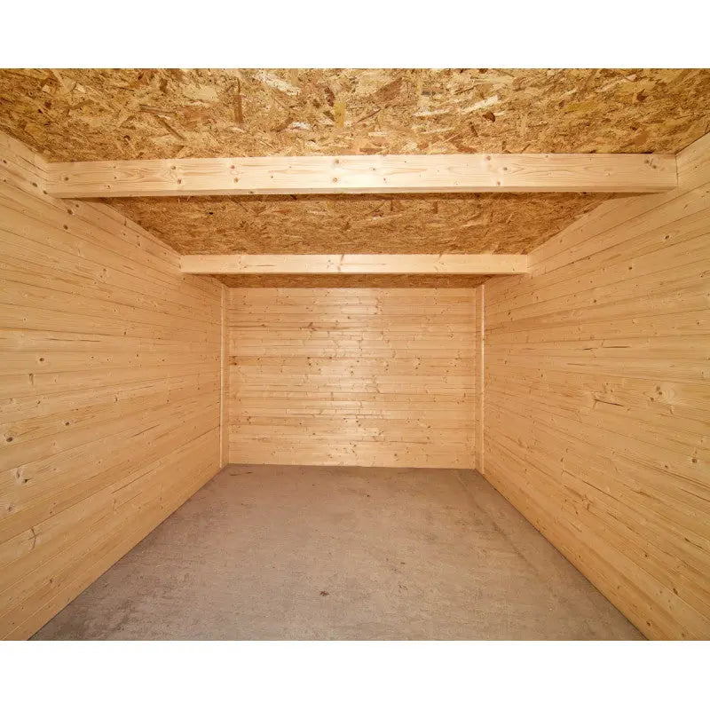 Abri de jardin toit plat 9m² PENTY - madriers 40mm brut - Gardy Shelter Ma boutique