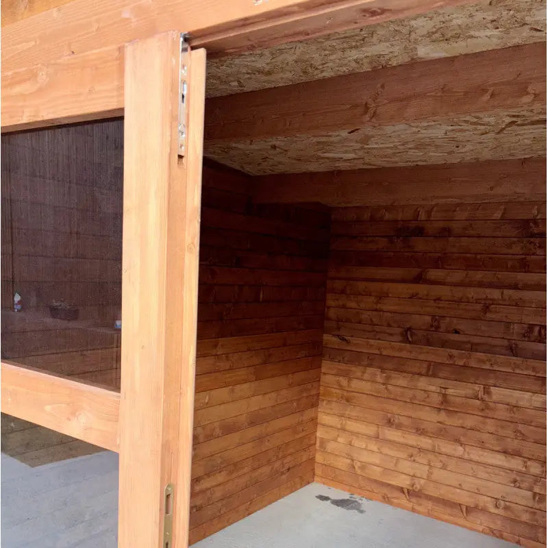 Abri de jardin toit plat 9m² PENTY BIS - madriers 40mm traité - Gardy Shelter Ma boutique