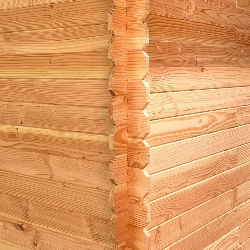 Abri en bois 12,89m² DUBLIN en madriers Douglas 28mm + couverture Onduline - HABRITA Ma boutique