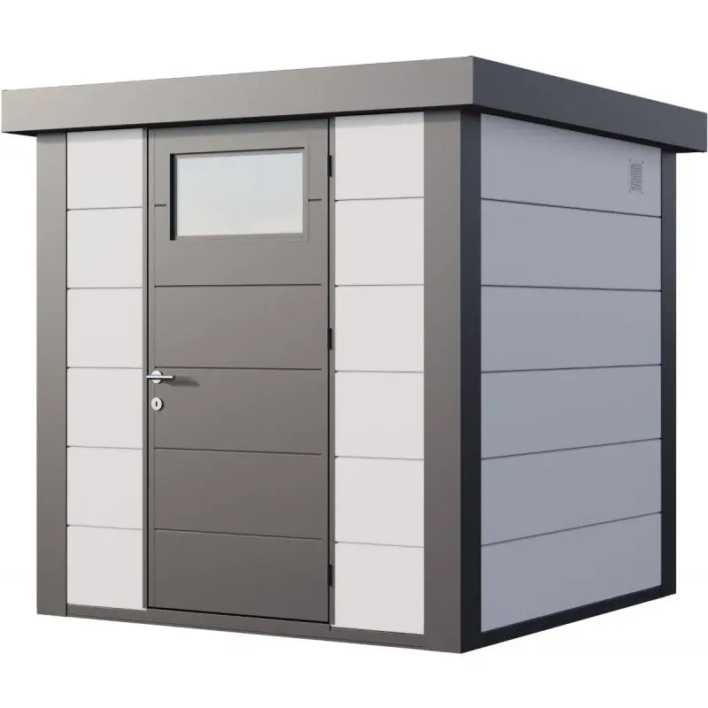 Abri en acier galvanisé gris blanc 4,3m² Eleganto 2121 Telluria Ma boutique