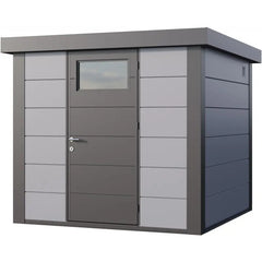 Abri en acier galvanisé gris clair 5,7m² Eleganto 2424 Telluria Ma boutique