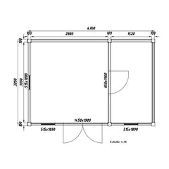 Abri en bois 15m² isolation parois 100mm traité marron Gardy Shelter Ma boutique
