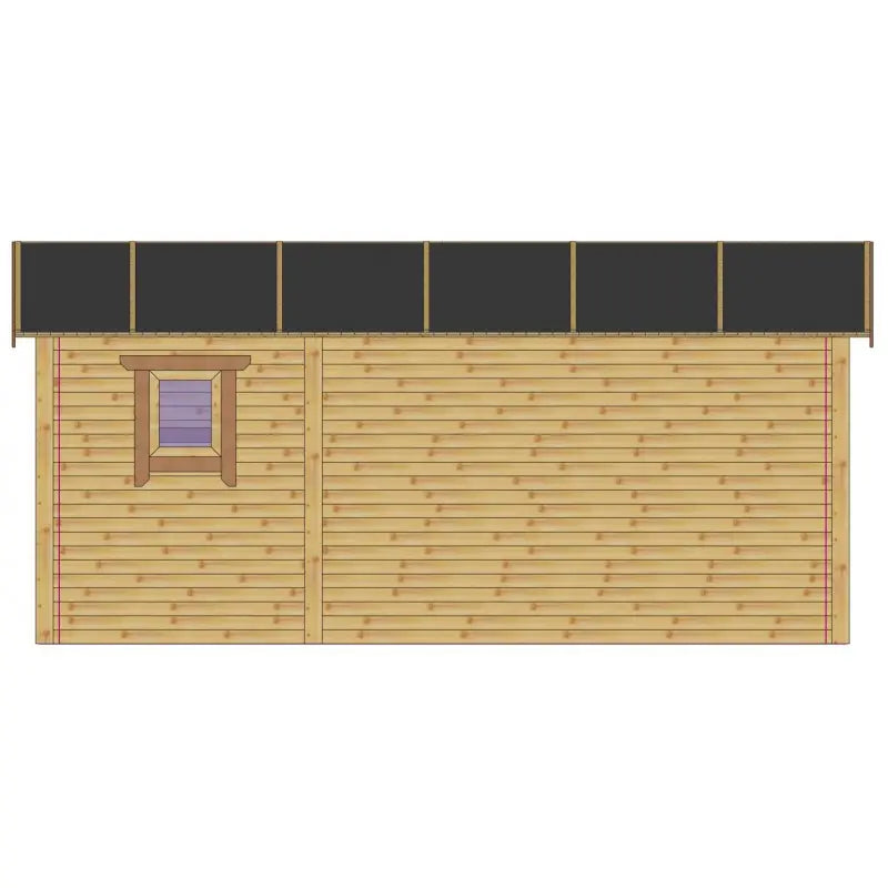 Abri en bois 19m² isolation parois 100mm traité marron Gardy Shelter Ma boutique