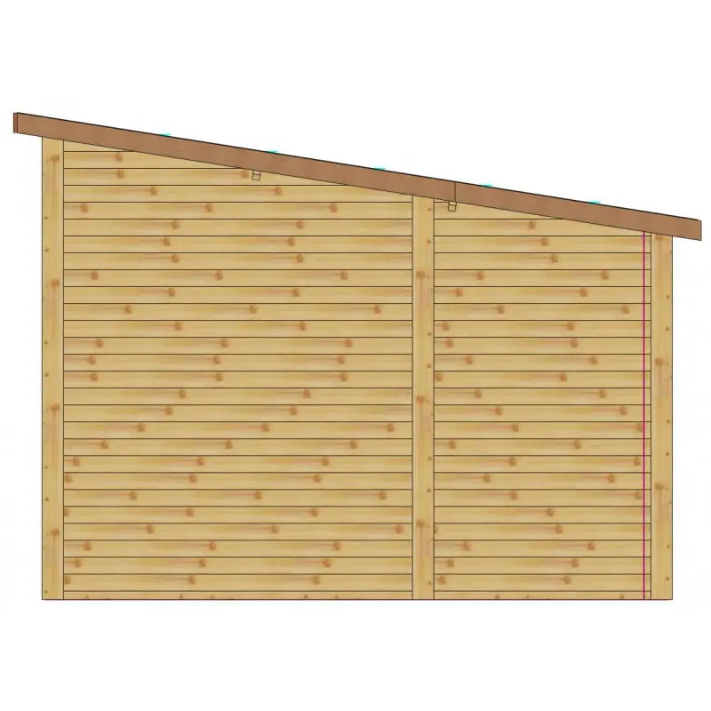 Abri en bois 19m² isolation parois 100mm traité marron Gardy Shelter Ma boutique