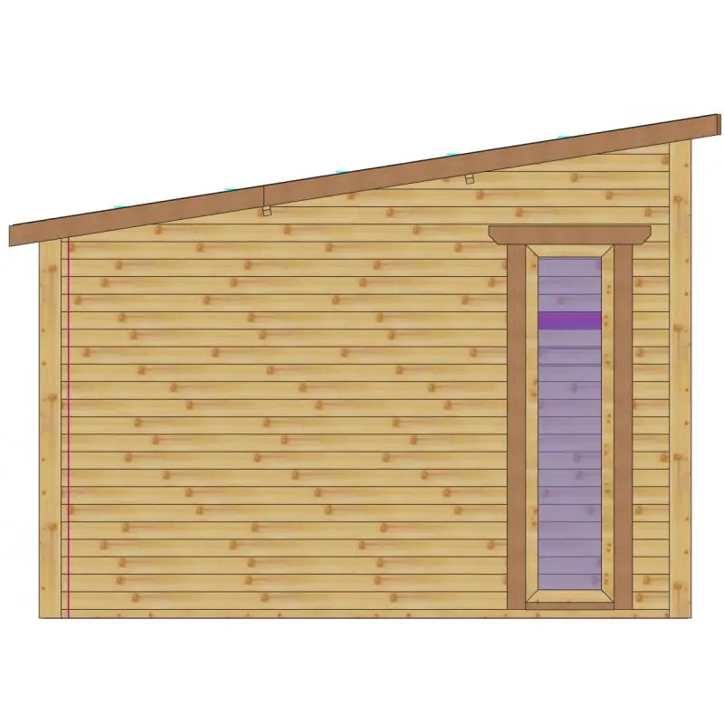 Abri en bois 19m² isolation parois 100mm traité marron Gardy Shelter Ma boutique