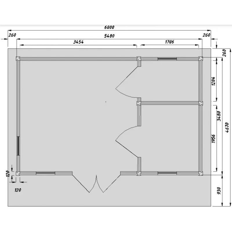 Abri en bois 19m² isolation parois 100mm traité marron Gardy Shelter Ma boutique