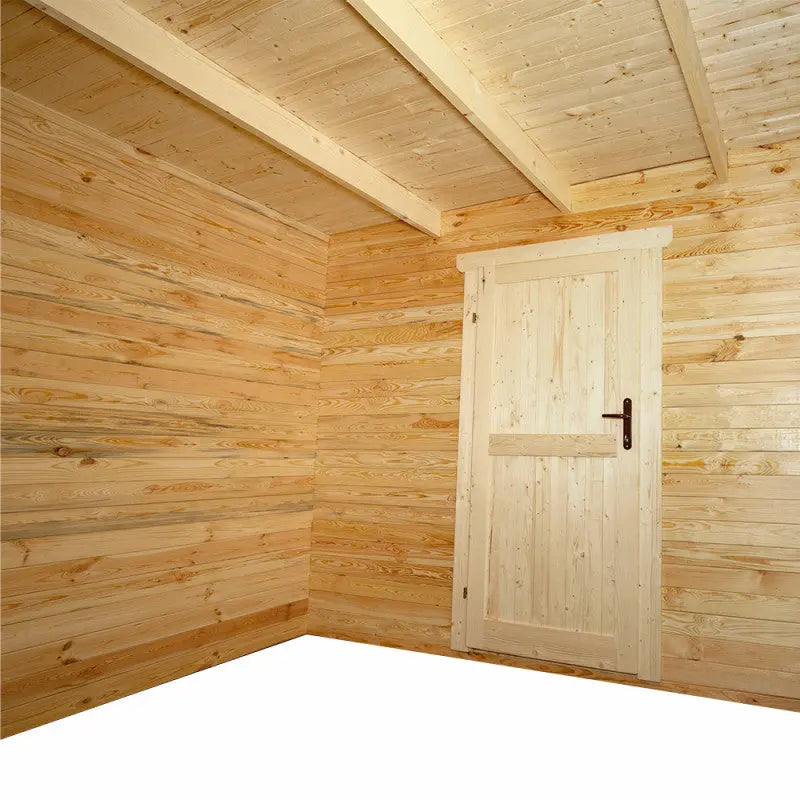 Abri en bois cloisonné 15m² MODERNE - madriers 28mm Gardy Shelter Ma boutique