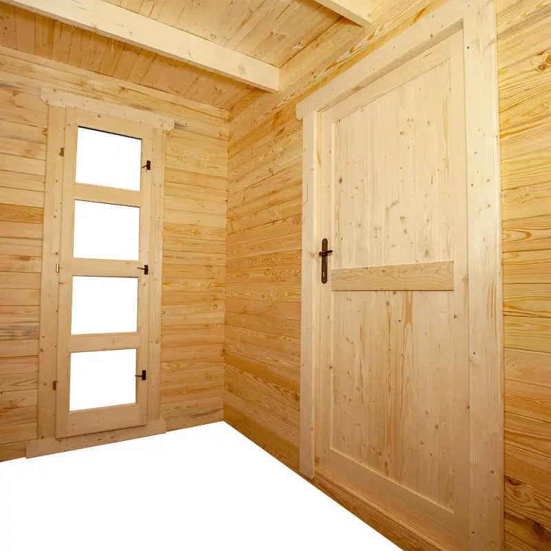 Abri en bois cloisonné 15m² MODERNE traité marron 28mm Gardy Shelter Ma boutique