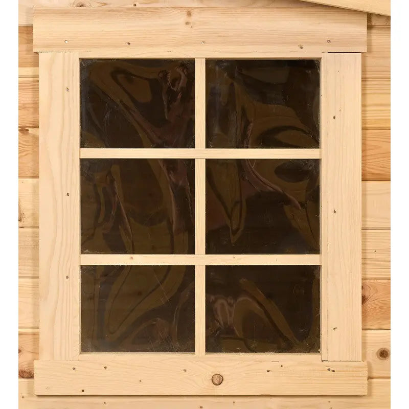 Abri en bois massif 12m² – madriers 28mm + couverture plaques ondulées - Habrita Ma boutique