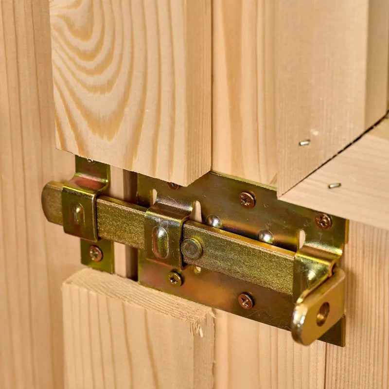 Abri en bois massif 12m² – madriers 28mm + couverture plaques ondulées - Habrita Ma boutique