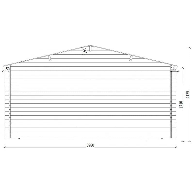 Abri en bois massif 12m² PRIMO 28mm traité teinté marron Gardy Shelter Ma boutique