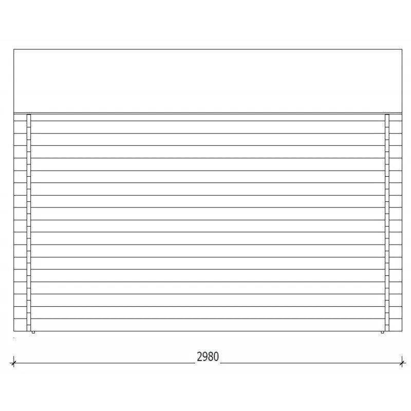 Abri en bois massif 12m² PRIMO 28mm traité teinté marron Gardy Shelter Ma boutique