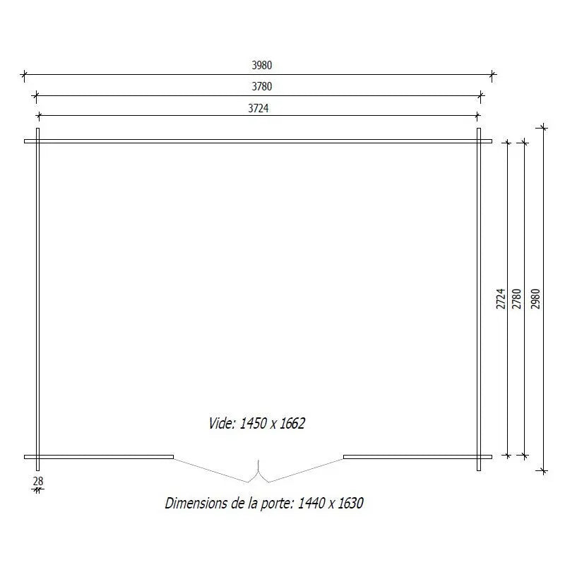 Abri en bois massif 12m² PRIMO 28mm traité teinté marron Gardy Shelter Ma boutique