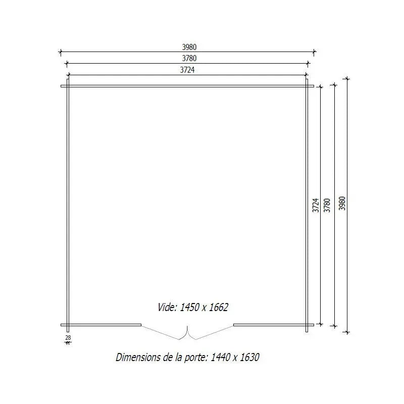 Abri en bois massif 16m² PRIMO 28mm traité teinté marron Gardy Shelter Ma boutique