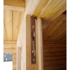 Abri en bois massif 16m² PRIMO 28mm traité teinté marron Gardy Shelter Ma boutique