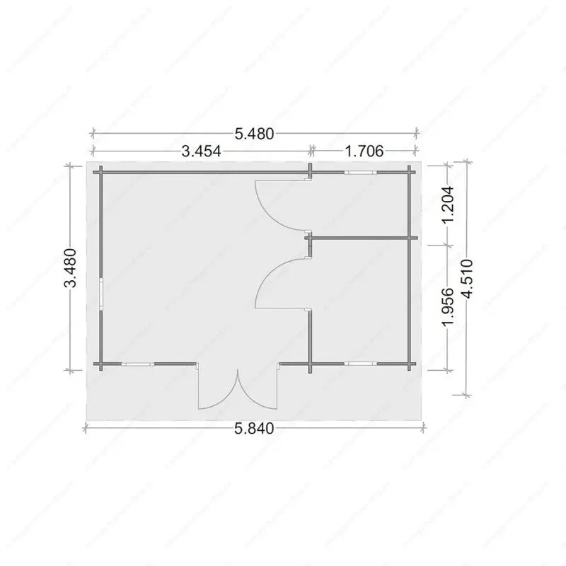 Abri en bois massif 19,25m² cloisonné MODERNE 40mm Gardy Shelter Ma boutique