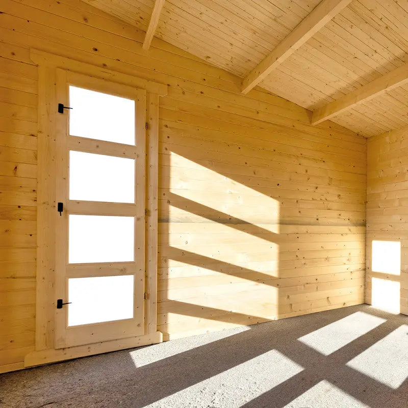 Abri en bois massif 19,25m² cloisonné MODERNE 40mm Gardy Shelter Ma boutique