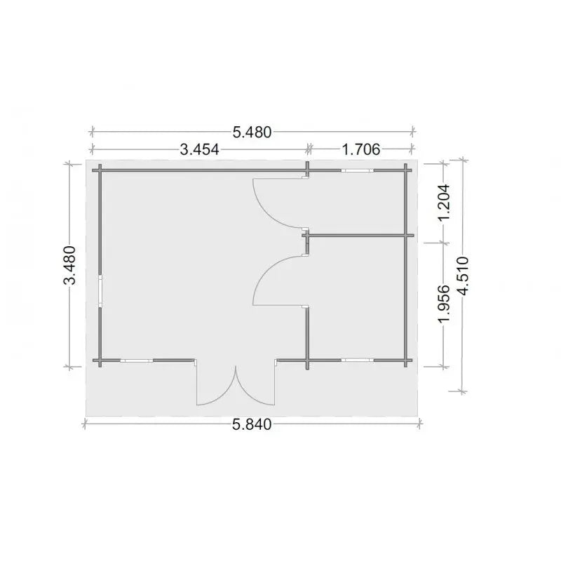 Abri en bois massif 19,25m² cloisonné MODERNE 40mm Gardy Shelter Ma boutique