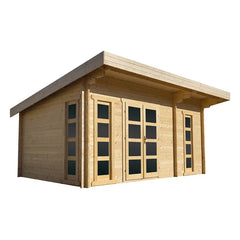 Abri en bois massif 19,25m² cloisonné MODERNE 40mm Gardy Shelter Ma boutique