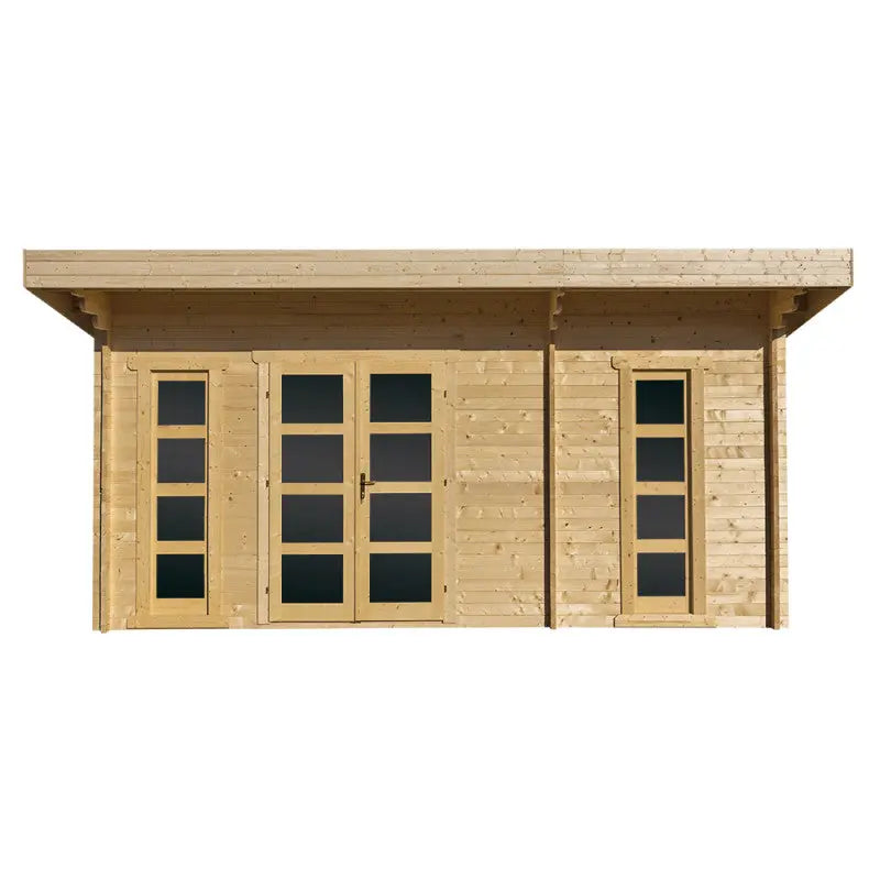 Abri en bois massif 19,25m² cloisonné MODERNE 40mm Gardy Shelter Ma boutique