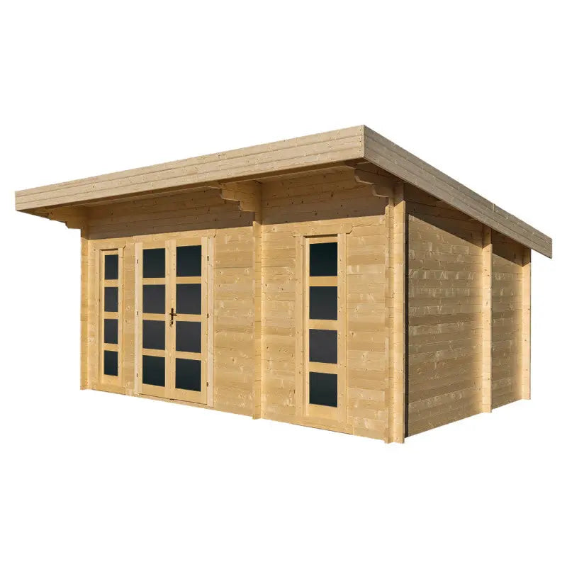 Abri en bois massif 19,25m² cloisonné MODERNE 40mm Gardy Shelter Ma boutique