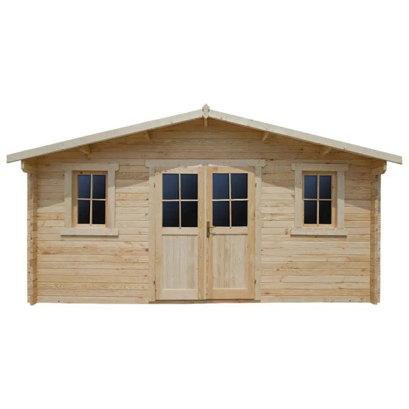 Abri en bois massif 19,82m² PLUS - madriers 28mm Gardy Shelter Ma boutique