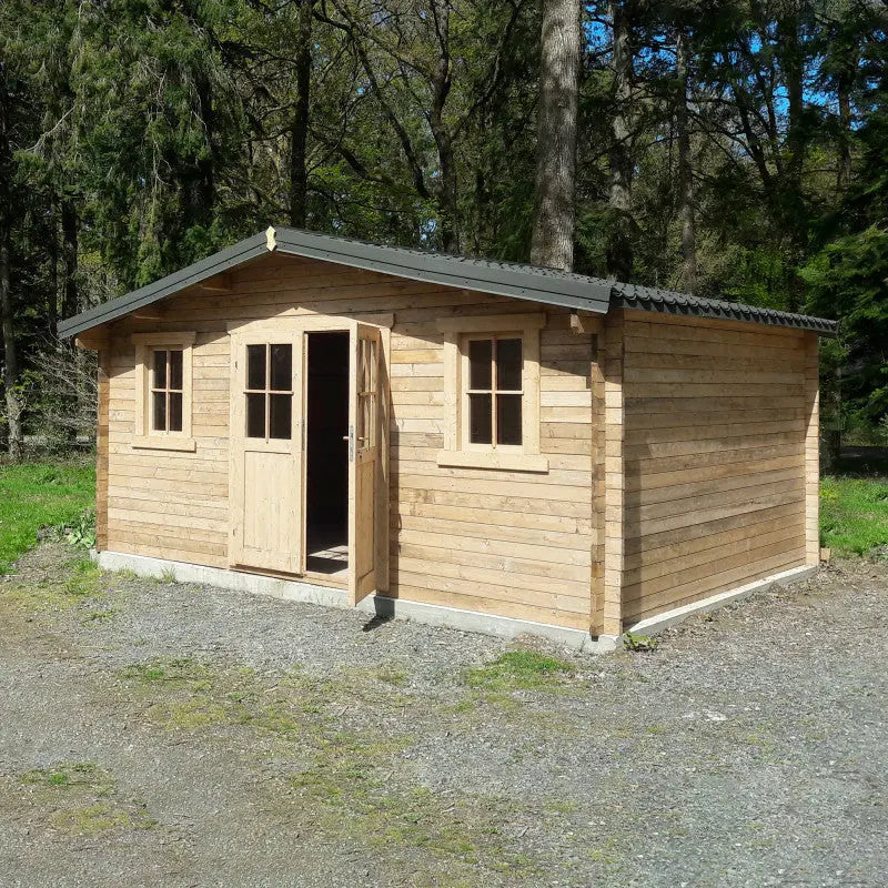 Abri en bois massif 19,8m² PLUS 40mm brut Gardy Shelter Ma boutique