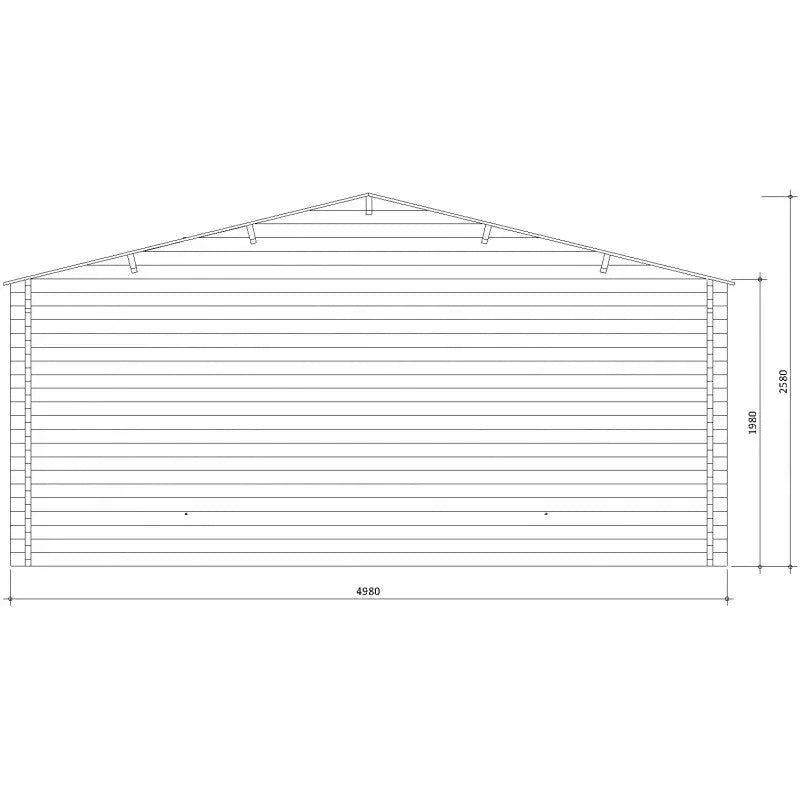 Abri en bois massif 19,8m² PLUS 40mm brut Gardy Shelter Ma boutique