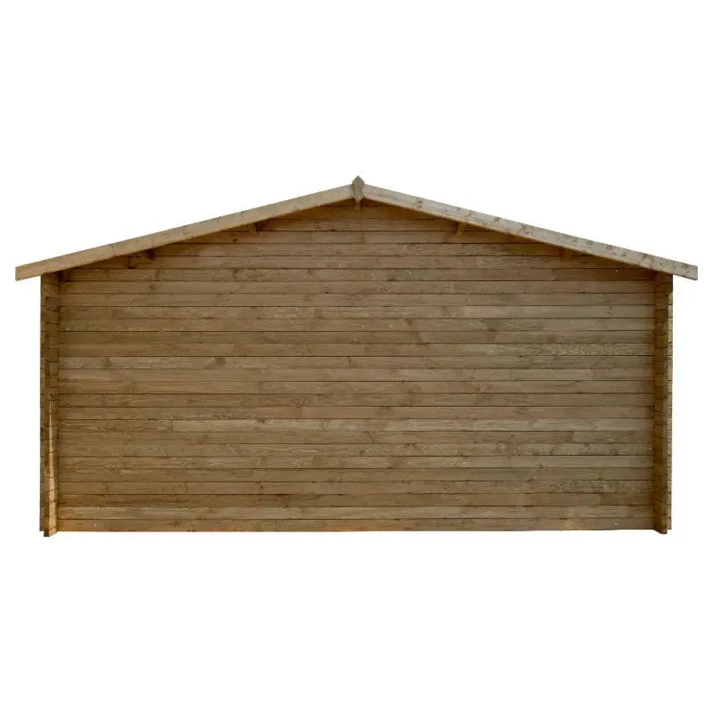 Abri en bois massif 19,8m² PLUS 40mm traité teinté marron Gardy Shelter Ma boutique