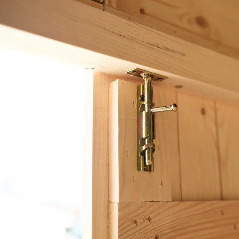 Abri en bois massif 5,76m² Habrita – panneaux 16mm + plancher + couverture plaques ondulées Ma boutique