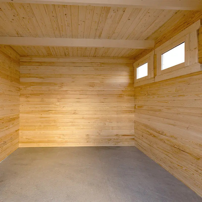 Abri en bois massif 9m² MODERNE - madriers 28mm Gardy Shelter Ma boutique