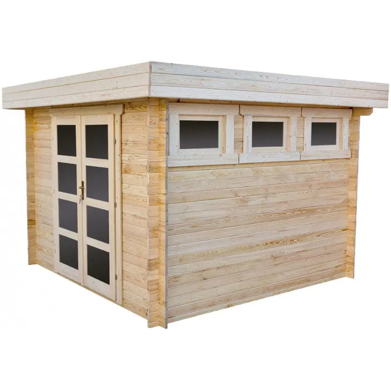 Abri en bois massif 9m² MODERNE - madriers 28mm Gardy Shelter Ma boutique