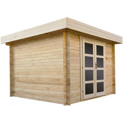 Abri en bois massif 9m² MODERNE - madriers 28mm Gardy Shelter Ma boutique
