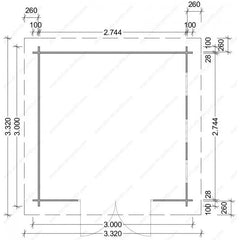Abri en bois massif 9m² MODERNE - madriers 40mm Gardy Shelterµ Ma boutique