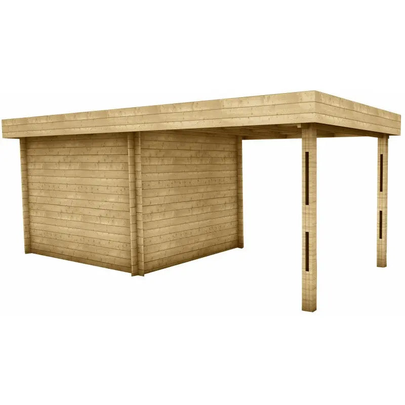 Abri en bois massif 9m² MODERNE + terrasse 7m² Gardy Shelter Ma boutique