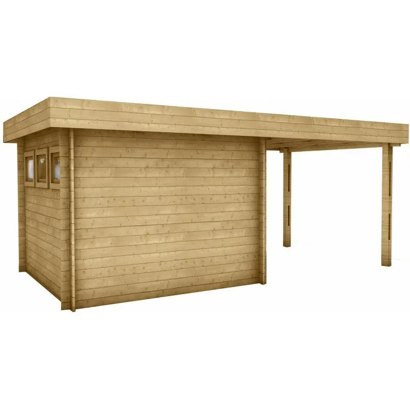 Abri en bois massif 9m² MODERNE + terrasse 7m² Gardy Shelter Ma boutique
