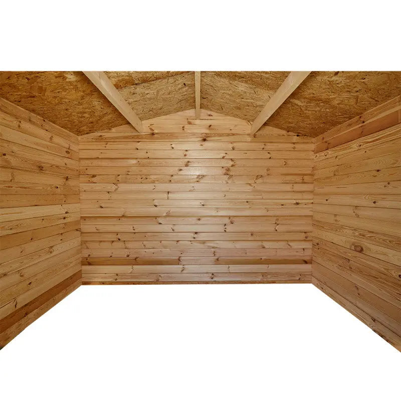 Abri en bois massif 6m² PRIMO 28mm traité teinté marron Gardy Shelter Ma boutique