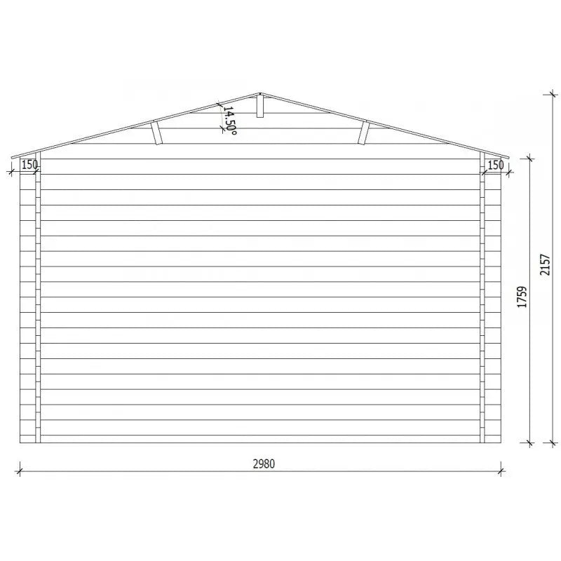 Abri en bois massif 6m² PRIMO 28mm traité teinté marron Gardy Shelter Ma boutique