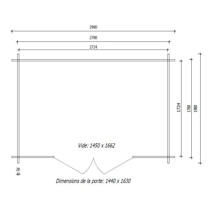 Abri en bois massif 6m² PRIMO 28mm traité teinté marron Gardy Shelter Ma boutique