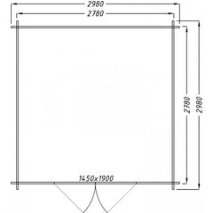 Abri en bois massif 9m² PLUS 28mm traité teinté marron Gardy Shelter Ma boutique