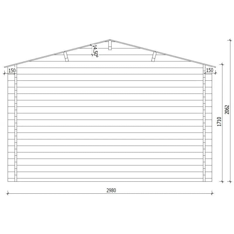 Abri en bois massif 9m² PRIMO 28mm traité teinté marron Gardy Shelter Ma boutique