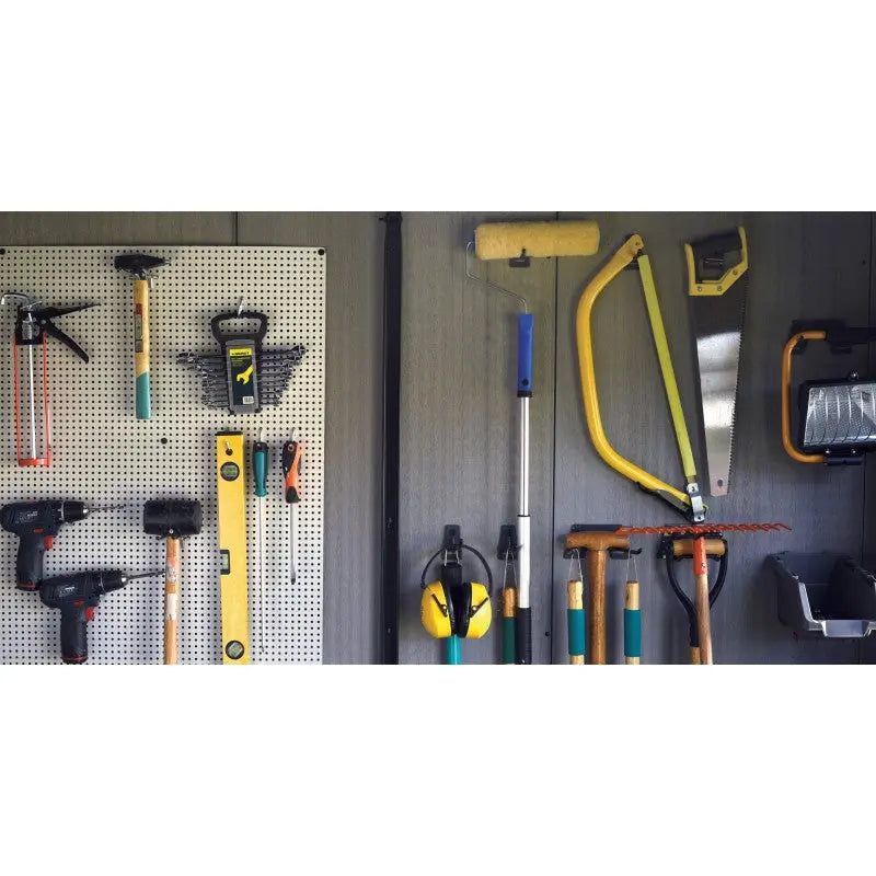 Abri en résine brossée monopente Brossium 4,7m² + plancher Keter Ma boutique